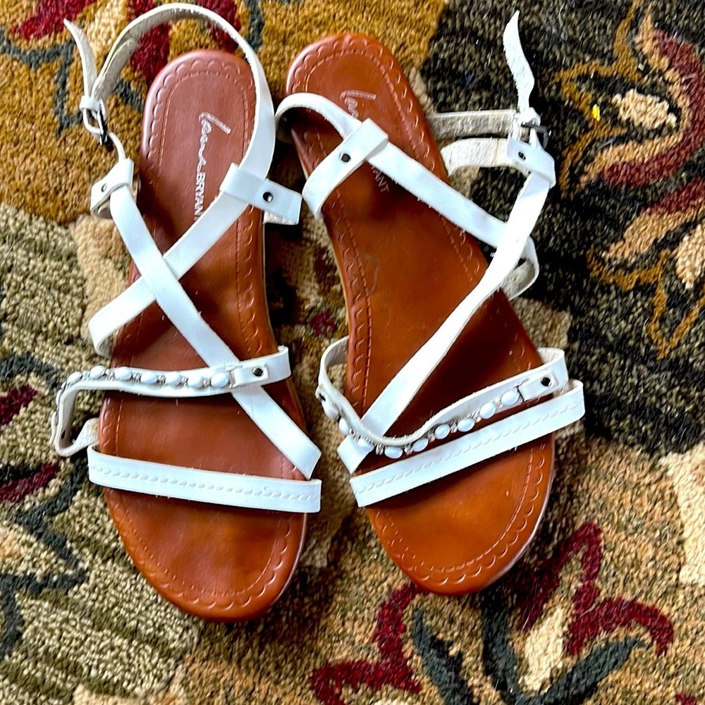 White Lane Bryant sandals w/ small embellishments